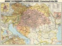 Eisenbahnkarte von Österreich - Ungarn 1918