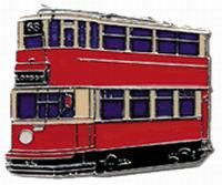 Anstecknadel Doppelstock-Tram London